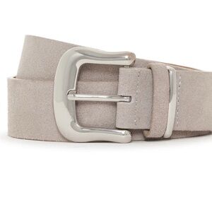 Women’s Suede Stone/ Grey Belt with Silver Buckle